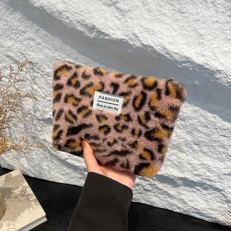 Leopard Print Retro Makeup Bag | Large Capacity Cosmetic Bag & Fashion Portable Storage Bag (Travel Toiletry Bag)
