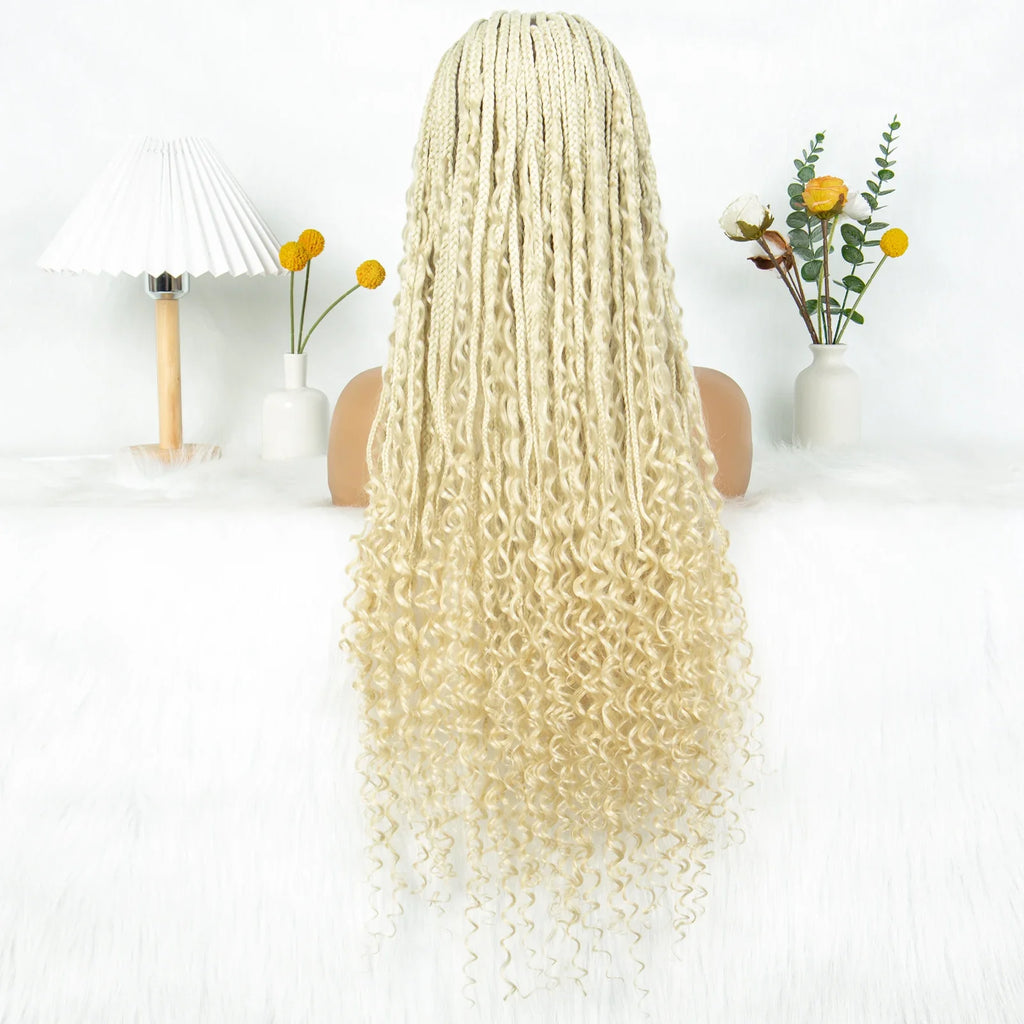 Boho Triangle Knotless Box Braids Wig | Full Lace | Baby Hair | KIMA Synthetic