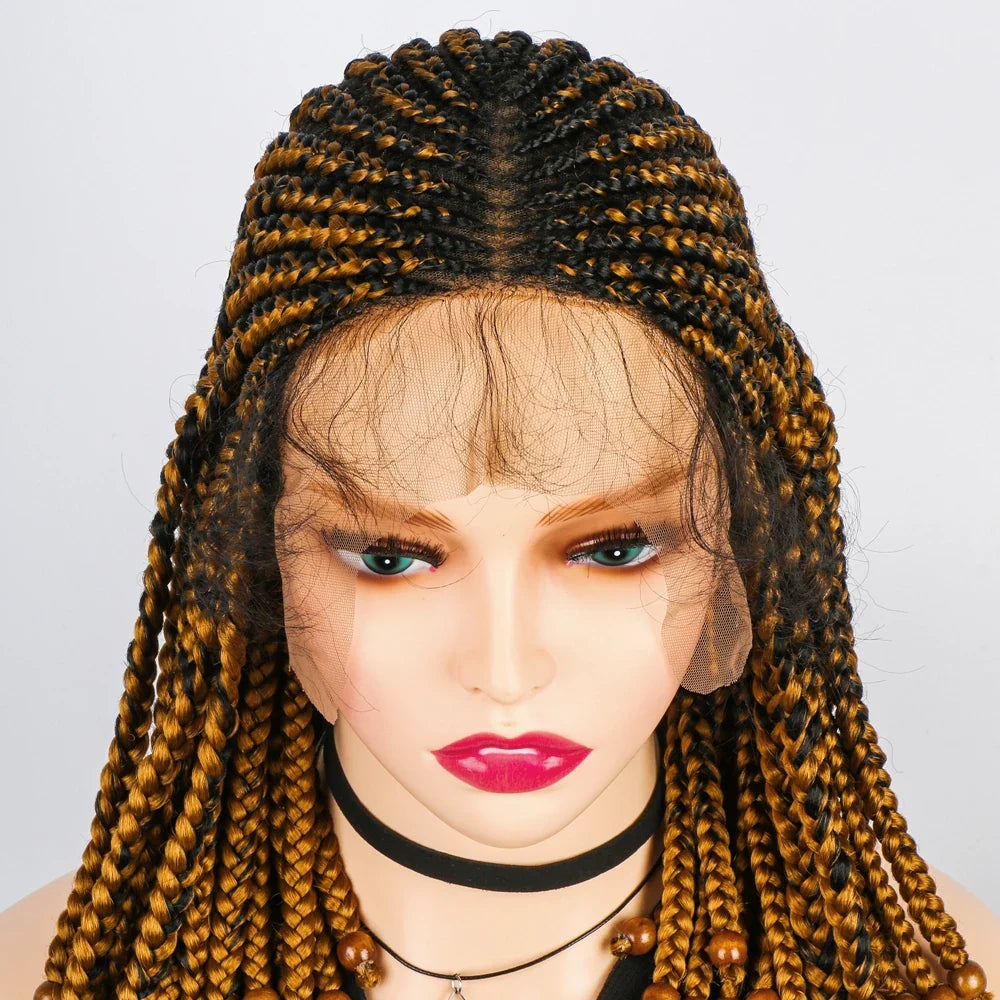 KIMA Beaded Cornrow Braids Bob Wig | Lace Front