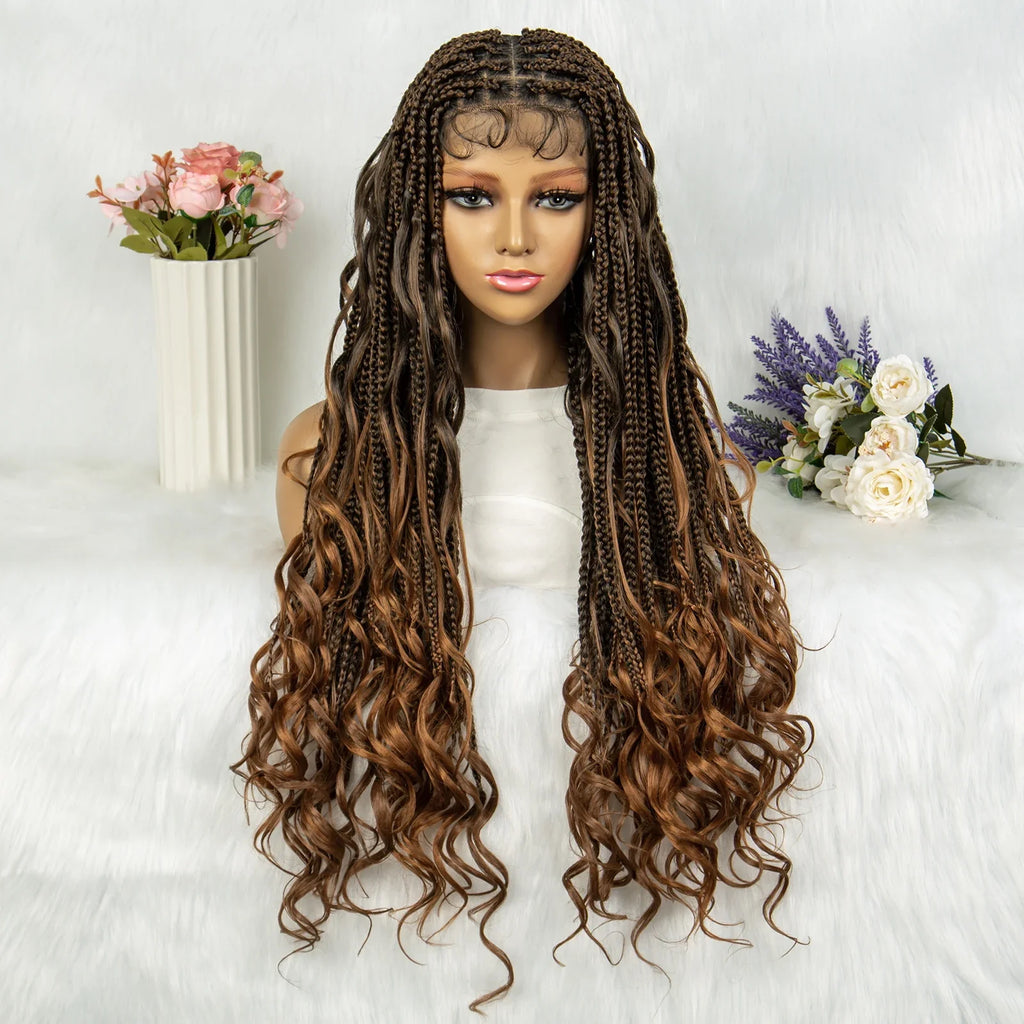 Knotless Box Braids & Dreadlocks Wig | Lace Front with Baby Hair