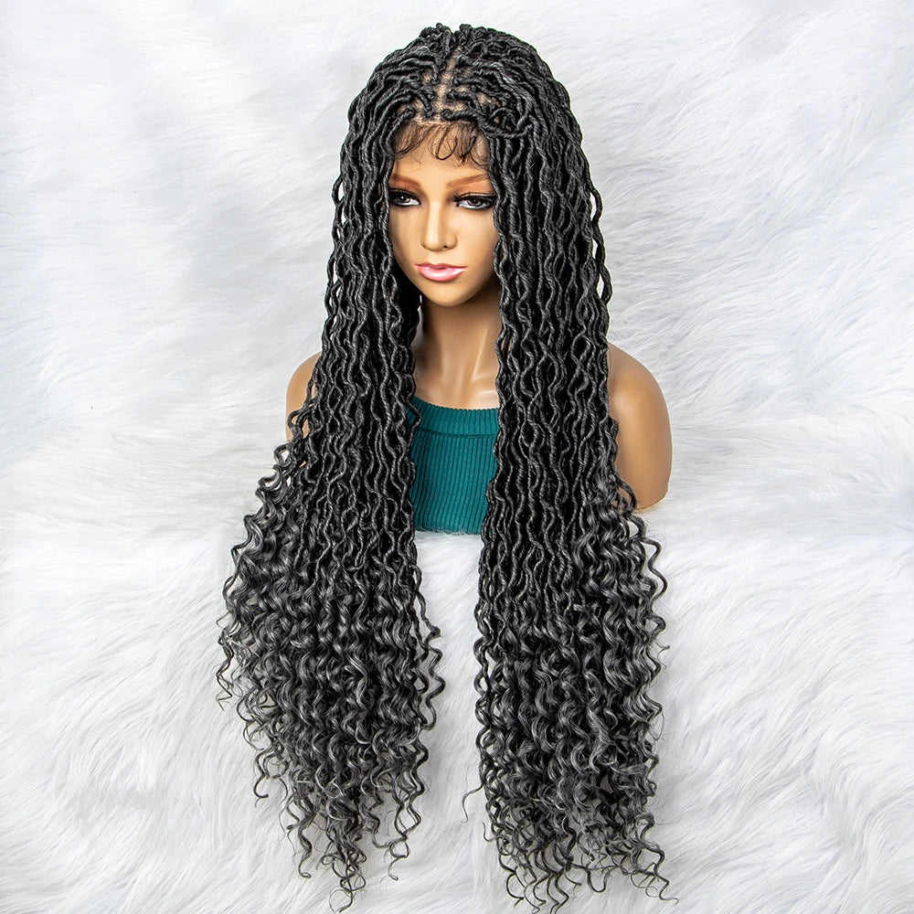 Goddess Box Braids Wig | Curly Ends | Full Lace | Crochet Hair | Black Women
