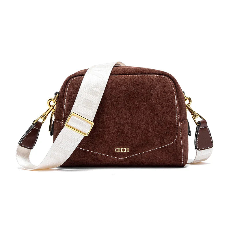 Women's Crossbody Bag Autumn/Winter Collection | Anti-Velvet Wine Red Shoulder Bag (Square Tote Christmas Gift)