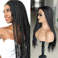 Ombre Box Braided Wig | Fake Scalp | 26"+ Long Straight Braids | Synthetic Braiding Hair | Cosplay & Daily Use