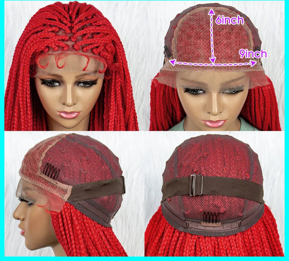 New HD Curly Goddess Box Braids Wig | Transparent Full Lace