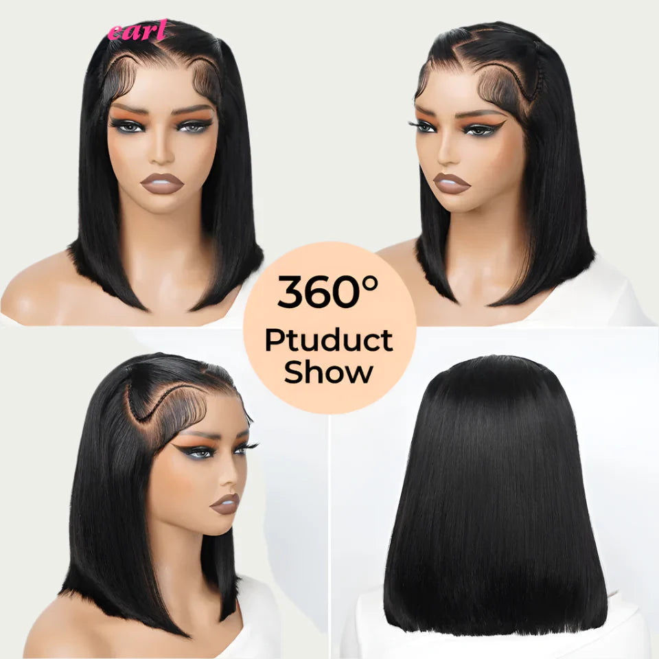 Pre-Braided Zig Zag Lace Front Wig | 13x4 Pre-Cut Lace | Straight Braids | Ready-to-Wear Synthetic Wig