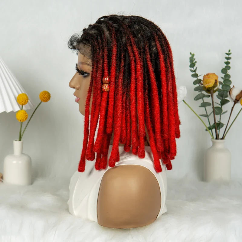 Short Locs Cornrow Braids Wig | Full Lace | Baby Hair | African Inspired