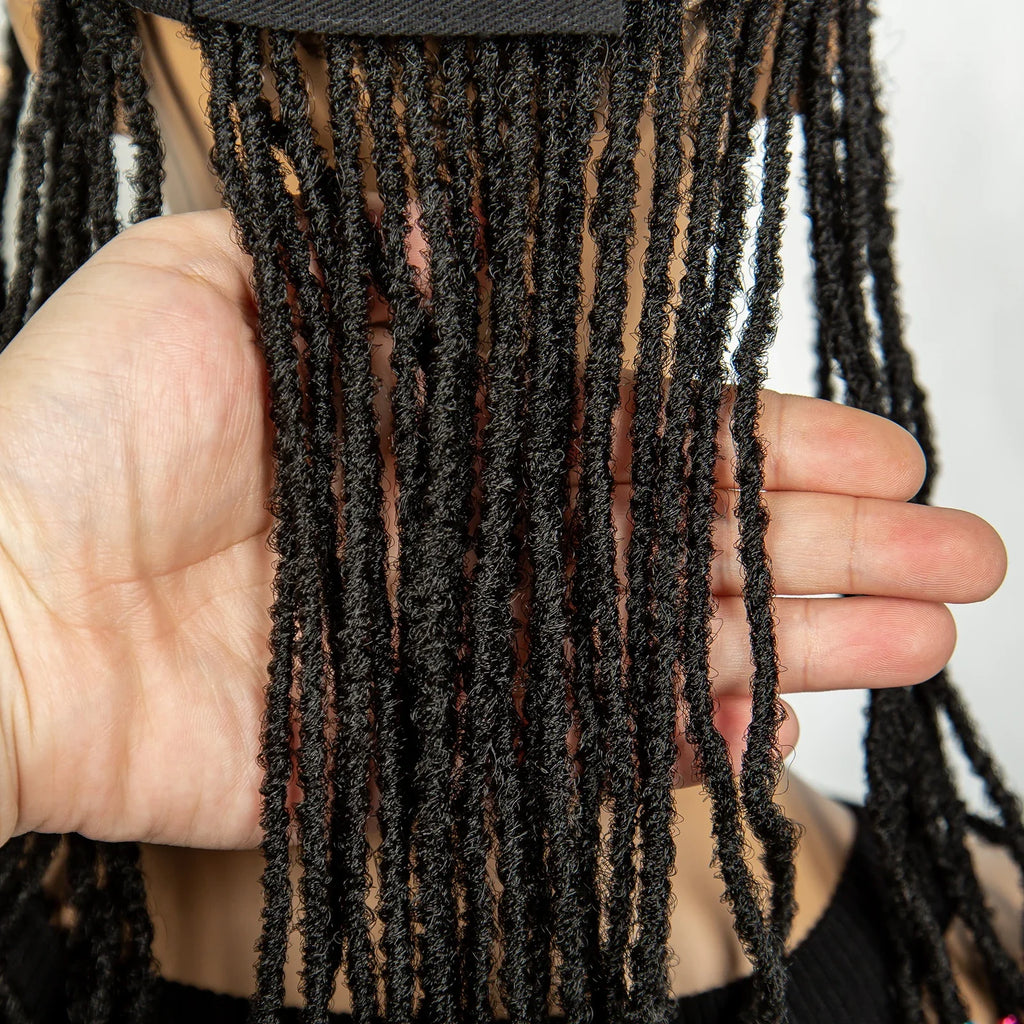 Braided Baseball Cap Wig | Adjustable Hat Wig | Afro Black Women & Girls
