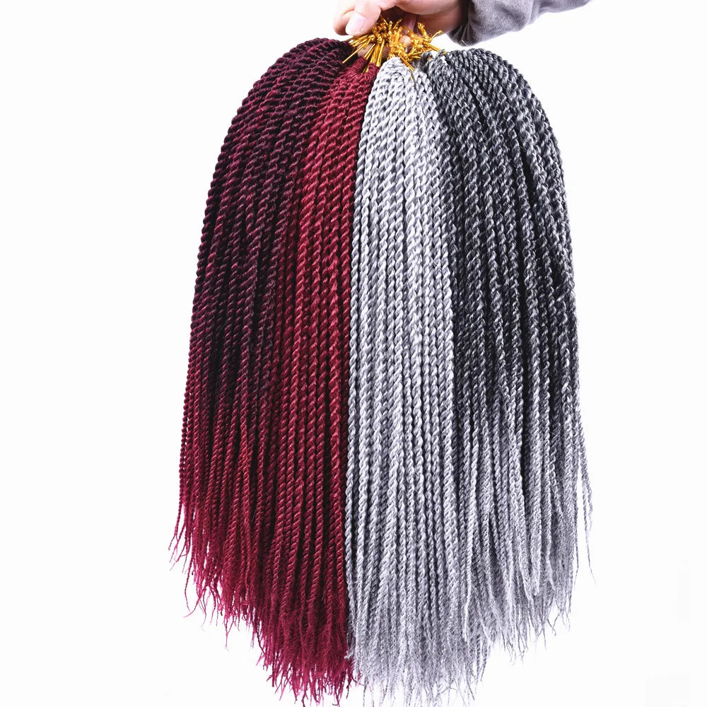 Full Star 30 Strand Pre-Twist Crochet Braids | Senegalese Twist | Ombre