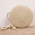 Summer Woven Straw Crossbody Bag for Women | Fashion Round Handmade Rattan Beach Small Handbag (Travel Female Shoulder Bag)