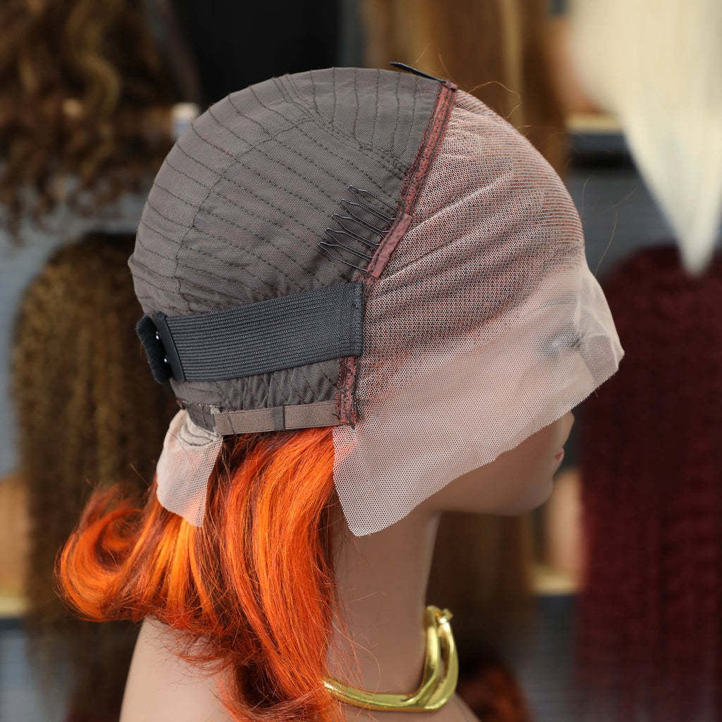 Ginger Orange Bob Wig | 13x4 Transparent Lace Front Brazilian Human Hair