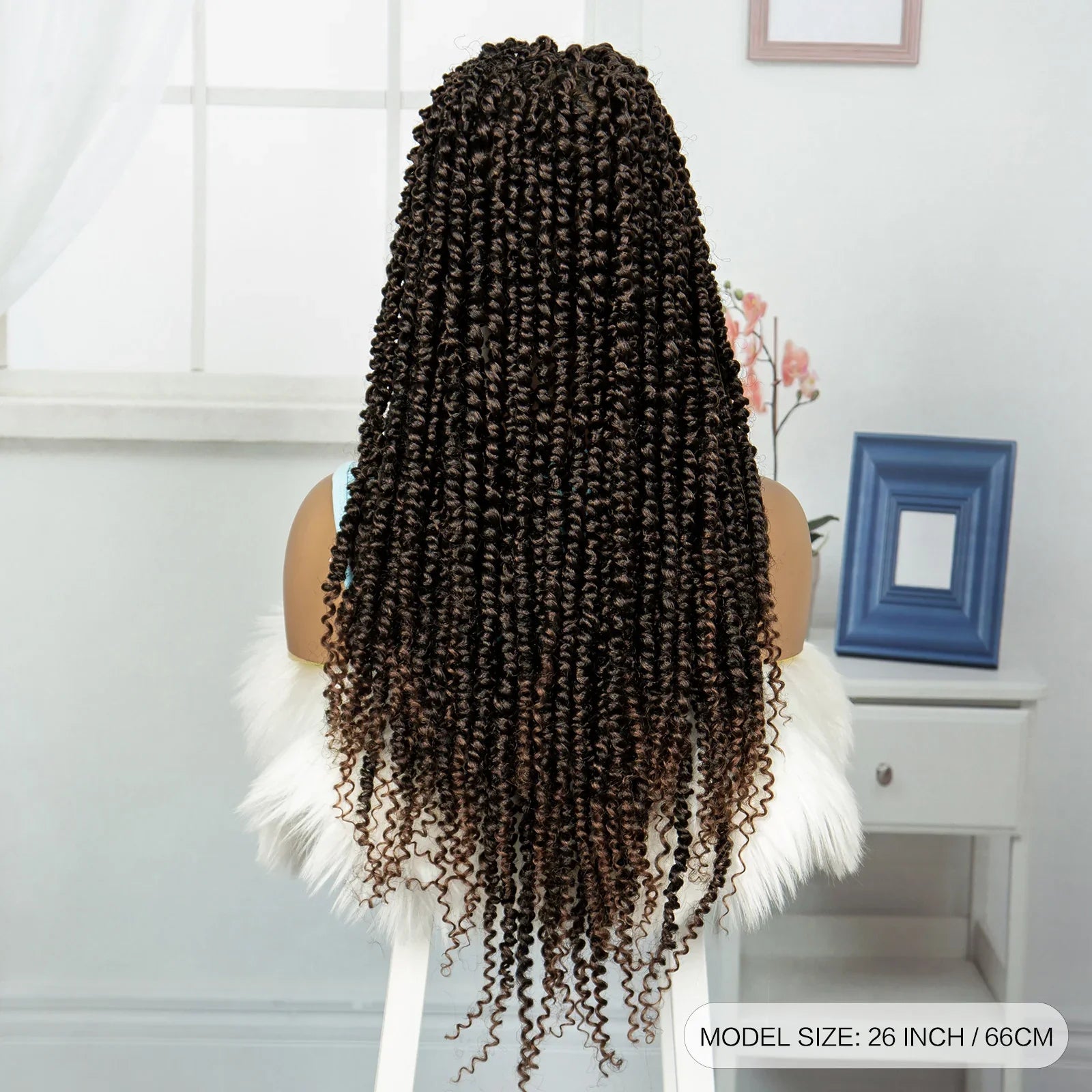 Burgundy Knotless Twist Dreadlocks Lace Front Wig | Crochet Braids | Full Lace | Black Women