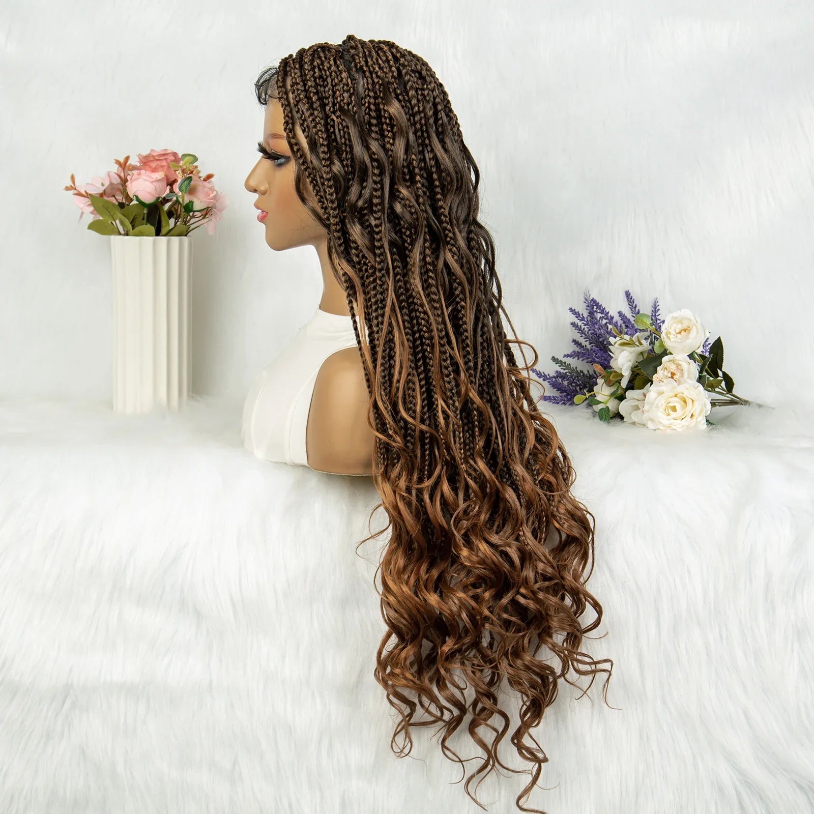 Knotless Box Braids & Dreadlocks Wig | Lace Front with Baby Hair