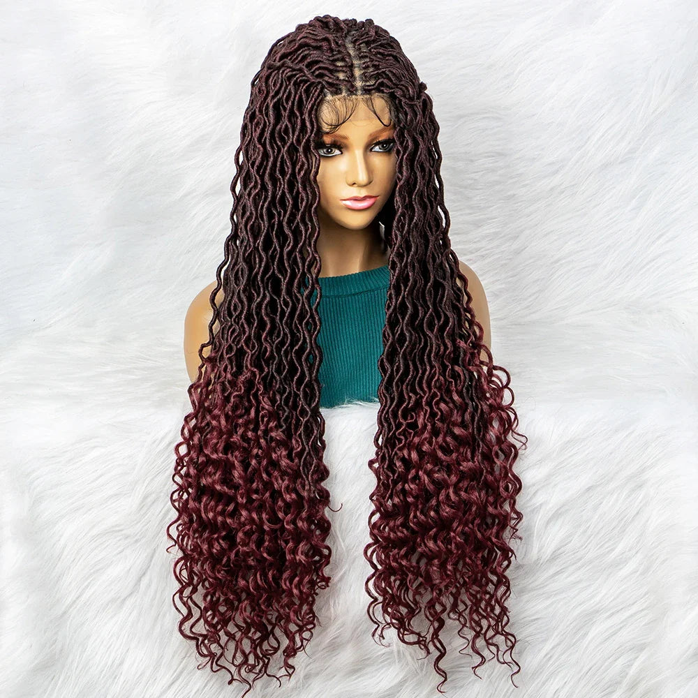 Goddess Box Braids Wig | Curly Ends | Full Lace | Crochet Hair | Black Women
