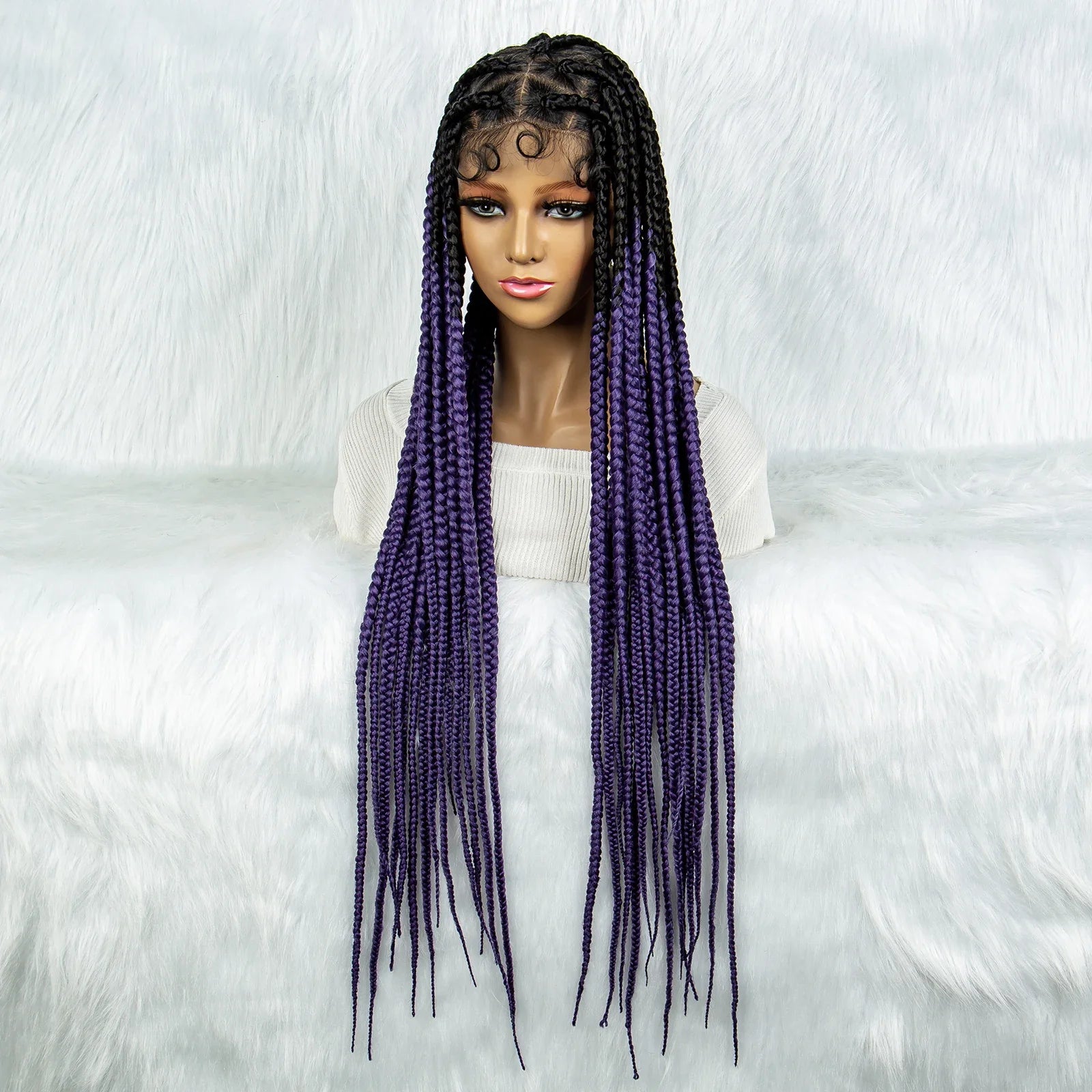 KIMA Colorful Braided Wig | Full Lace | Butterfly Locs & Dreadlocks Options