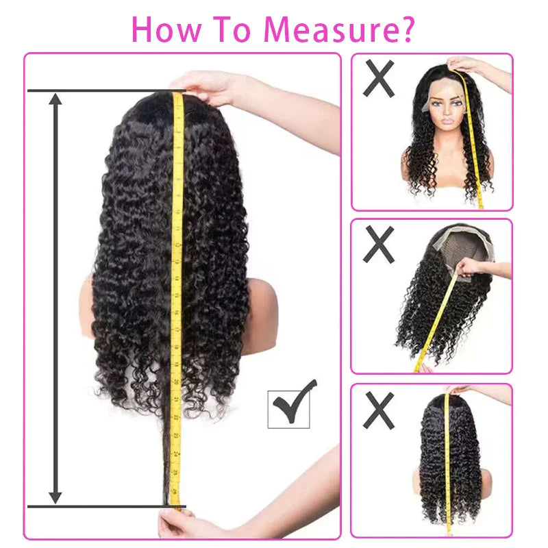 Ginger Orange Water Wave 13x6/13x4 Lace Frontal Wig - Brazilian Remy Hair - Pre Plucked - Deep Curly - 26"+ Long