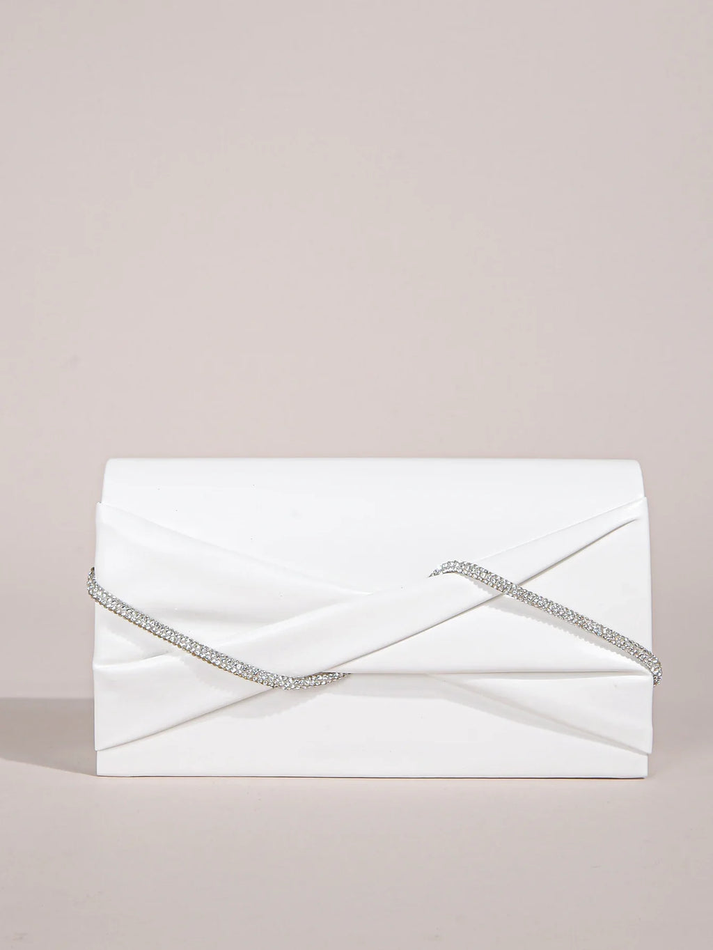 Hand Clutch Bag & Evening Clutch Bag for Women | Sparkling Crystal Rope Ruched Handbags & Glitter Envelope Purse for Party Girls