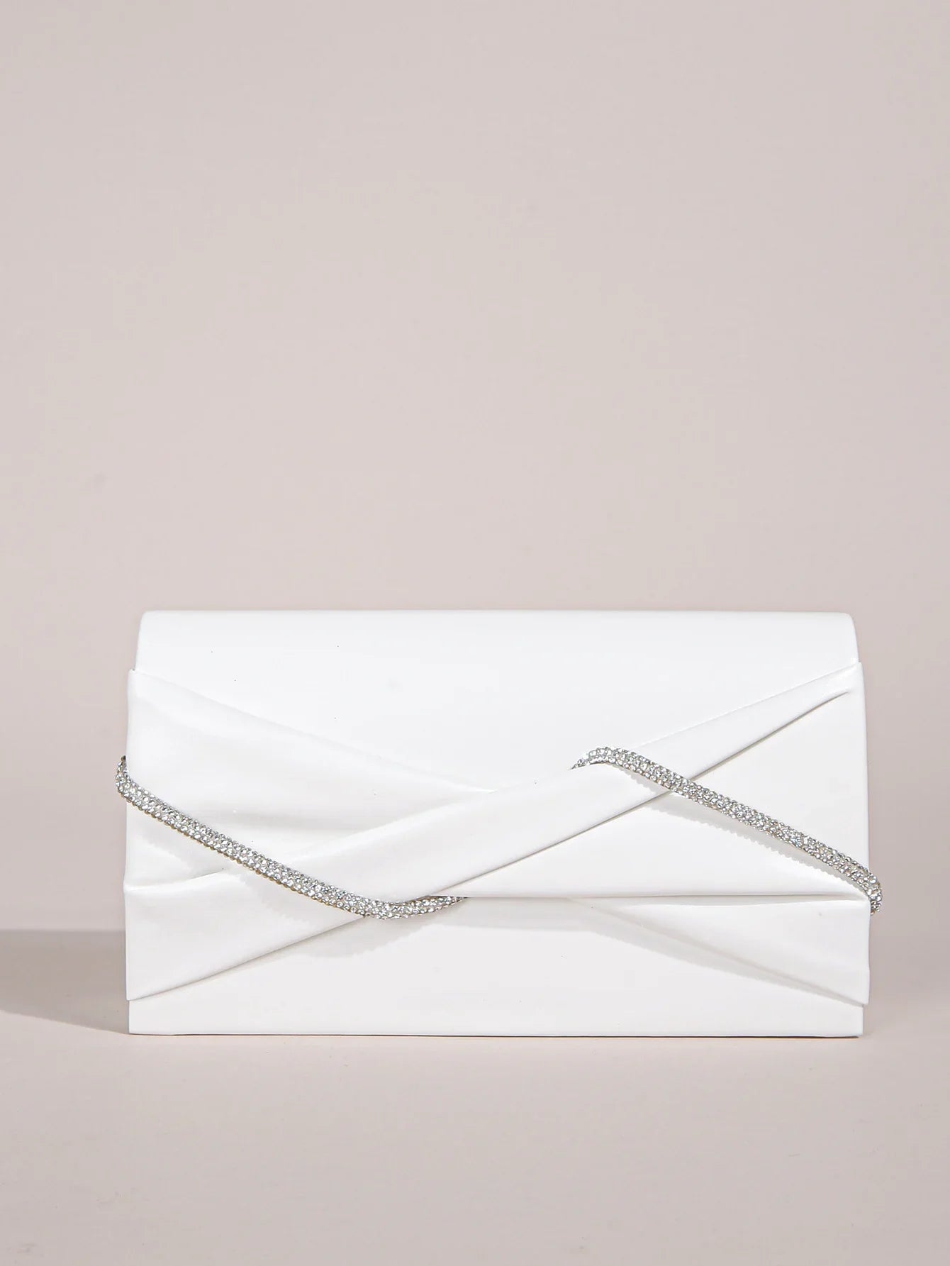 Hand Clutch Bag & Evening Clutch Bag for Women | Sparkling Crystal Rope Ruched Handbags & Glitter Envelope Purse for Party Girls