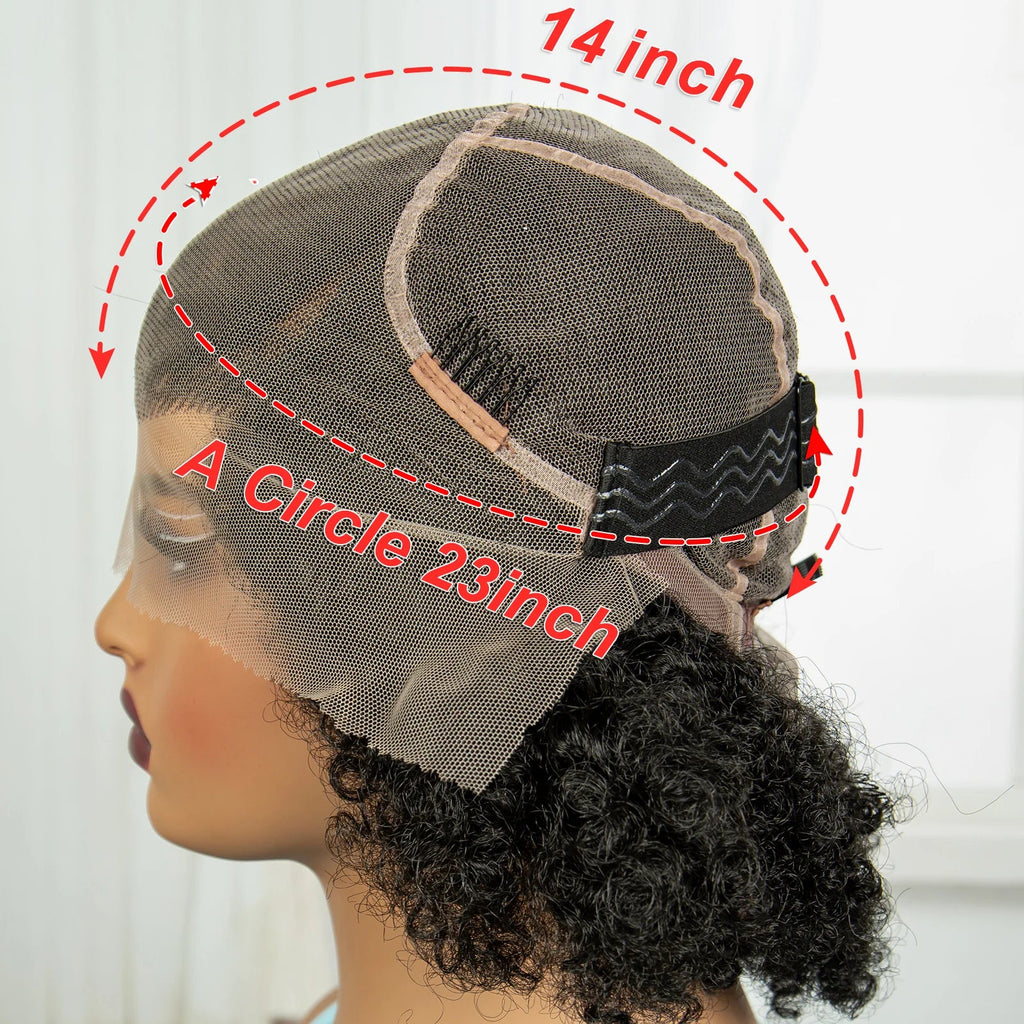 Short Afro Kinky Curly Cornrow Braids Wig | HD Full Lace | Baby Hair