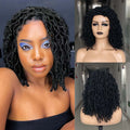Short Braided Wig | Faux Locs Wig | Goddess Locs Wig | Afro Braids | Synthetic Dreadlock Wig