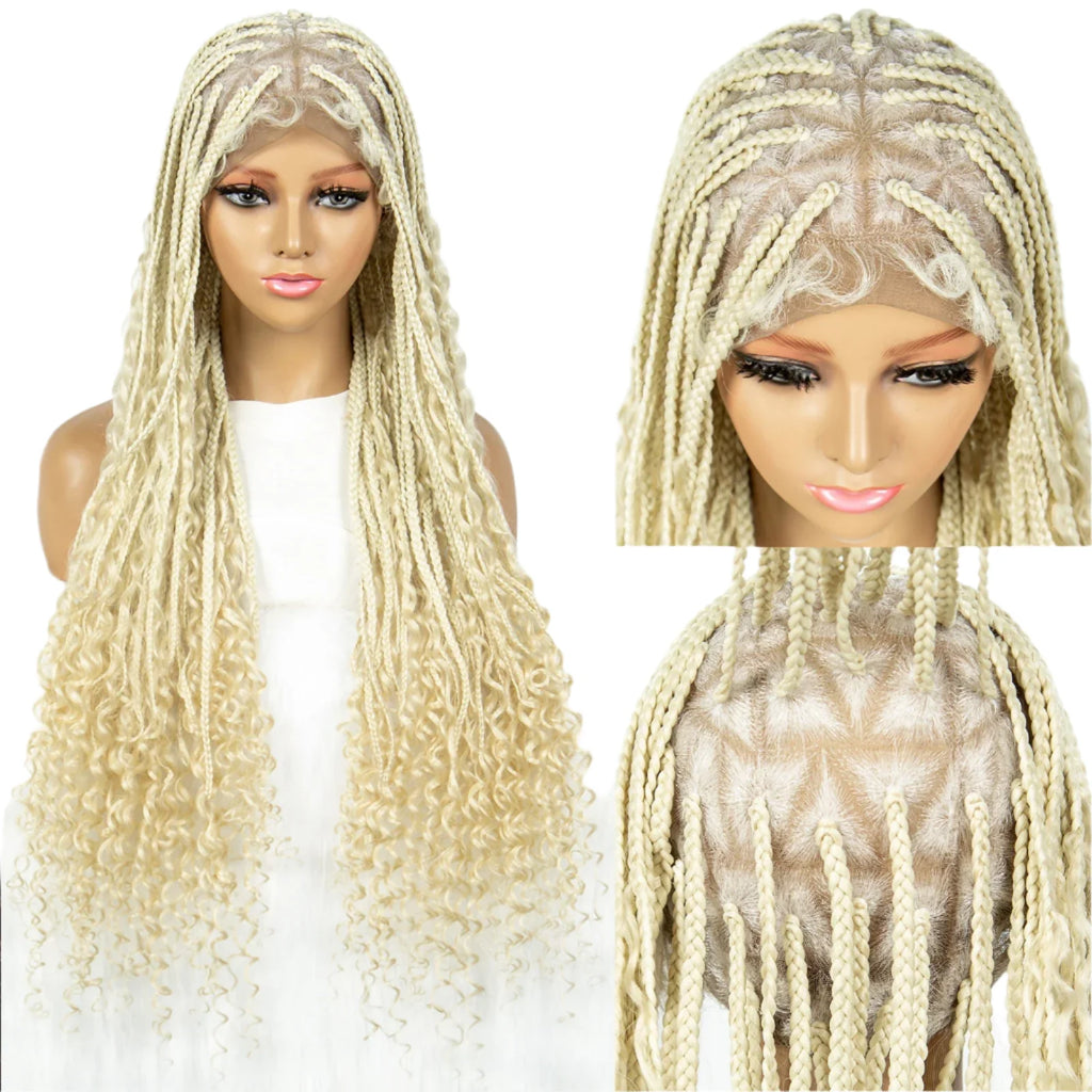 Boho Triangle Knotless Box Braids Wig | Full Lace | Baby Hair | KIMA Synthetic