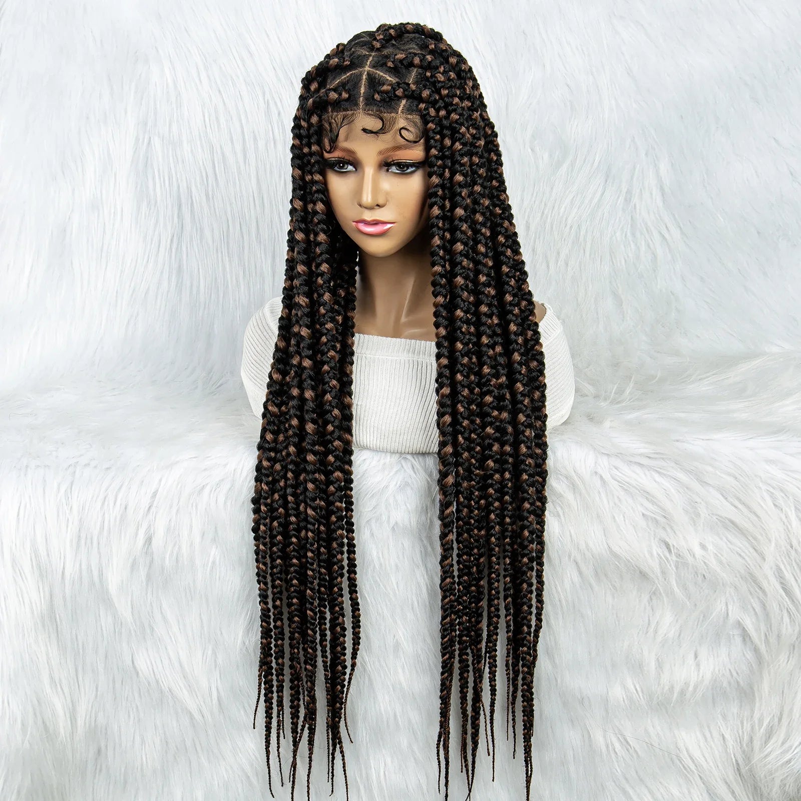 KIMA Colorful Braided Wig | Full Lace | Butterfly Locs & Dreadlocks Options