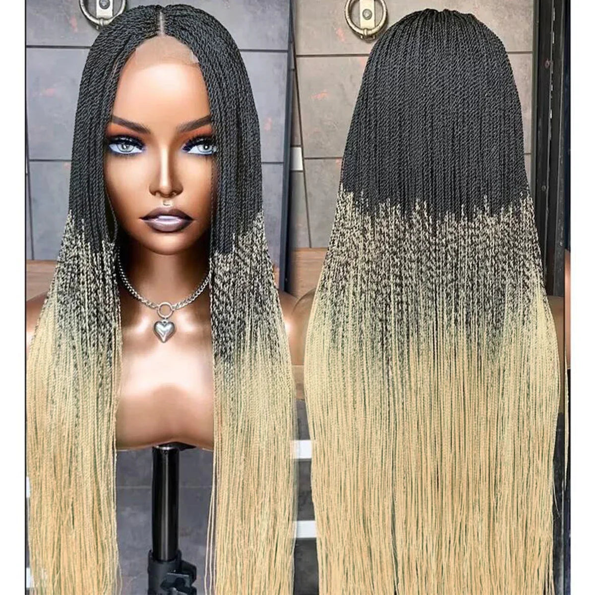 Senegalese Twist Wig | Micro Million Twists | Afro Braided Wig | Glueless Lace Front