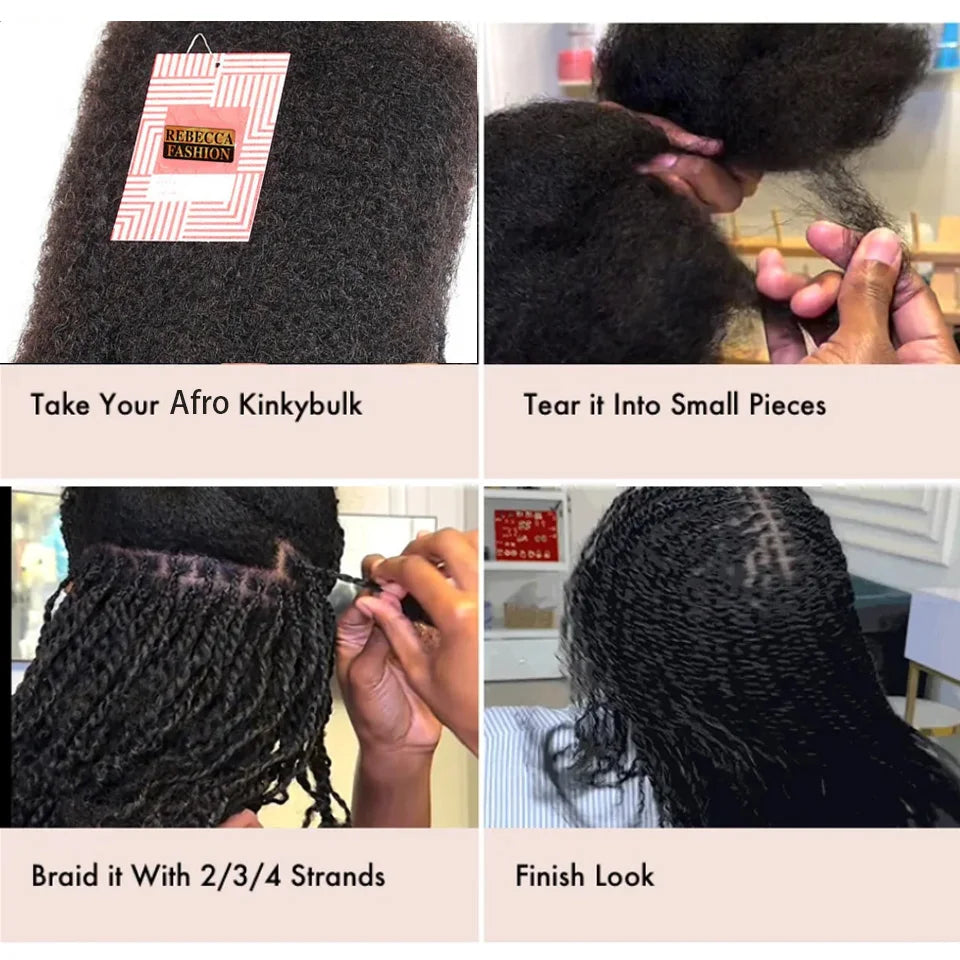 Choice Afro Kinky Bulk Human Hair | 100% Virgin Brazilian for Braids & Twists