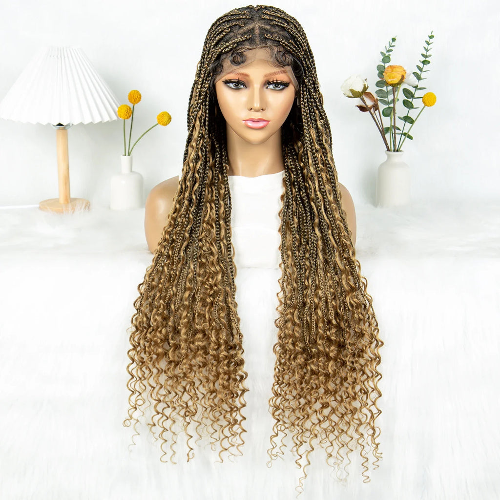Boho Triangle Knotless Box Braids Wig | Full Lace | Baby Hair | KIMA Synthetic