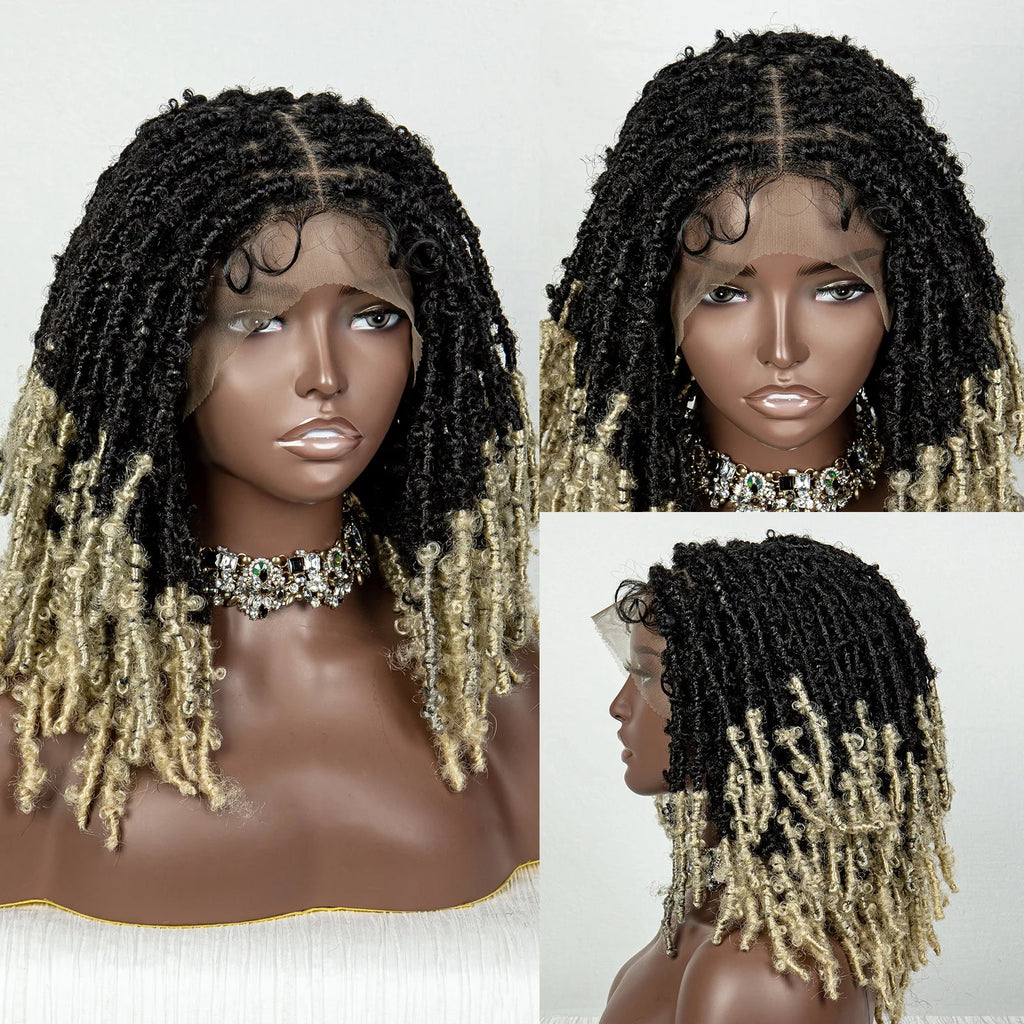 Butterfly Locs Crochet Braids Bob Wig | Lace Front | Dreadlock Style