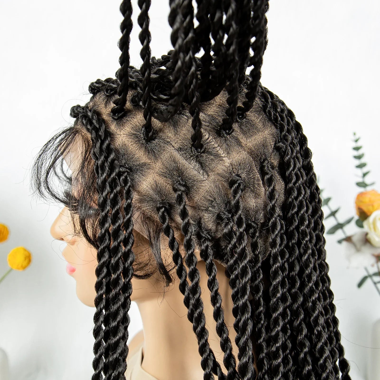 KIMA 38" Micro Twist Braided Wig | Transparent Double Full Lace