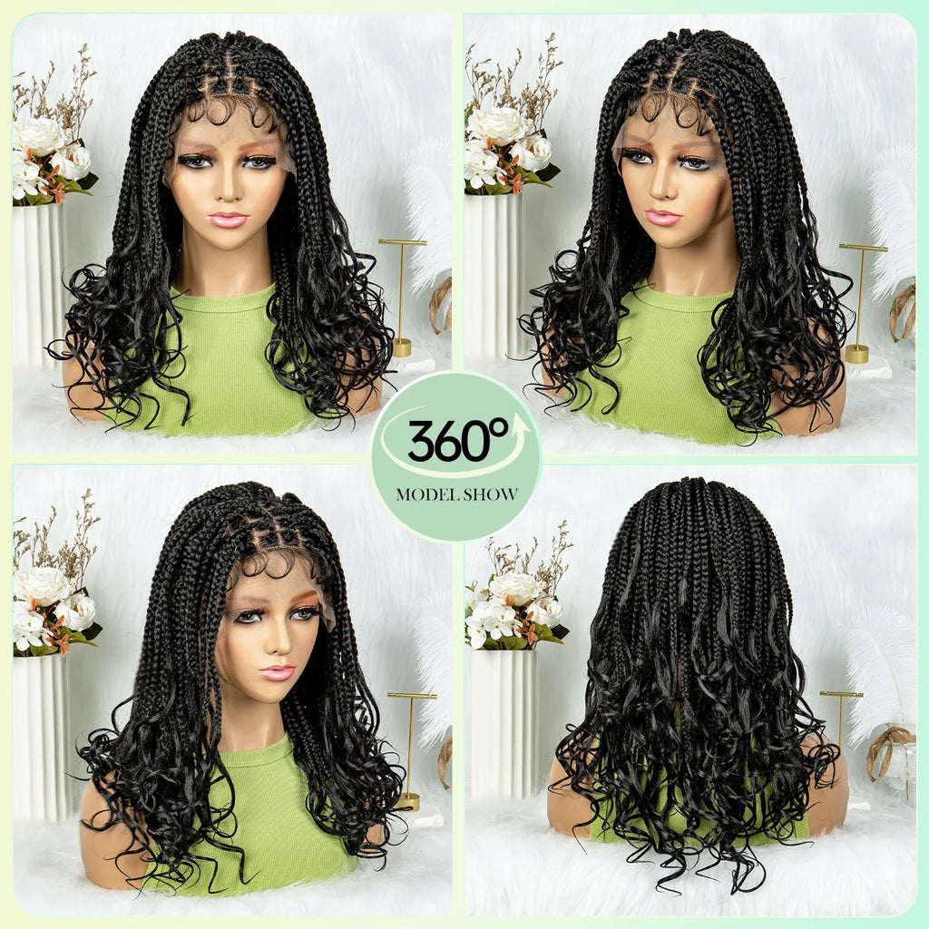 Pre-Looped Bohemian Box Braids with Curly Ends | Crochet Hair