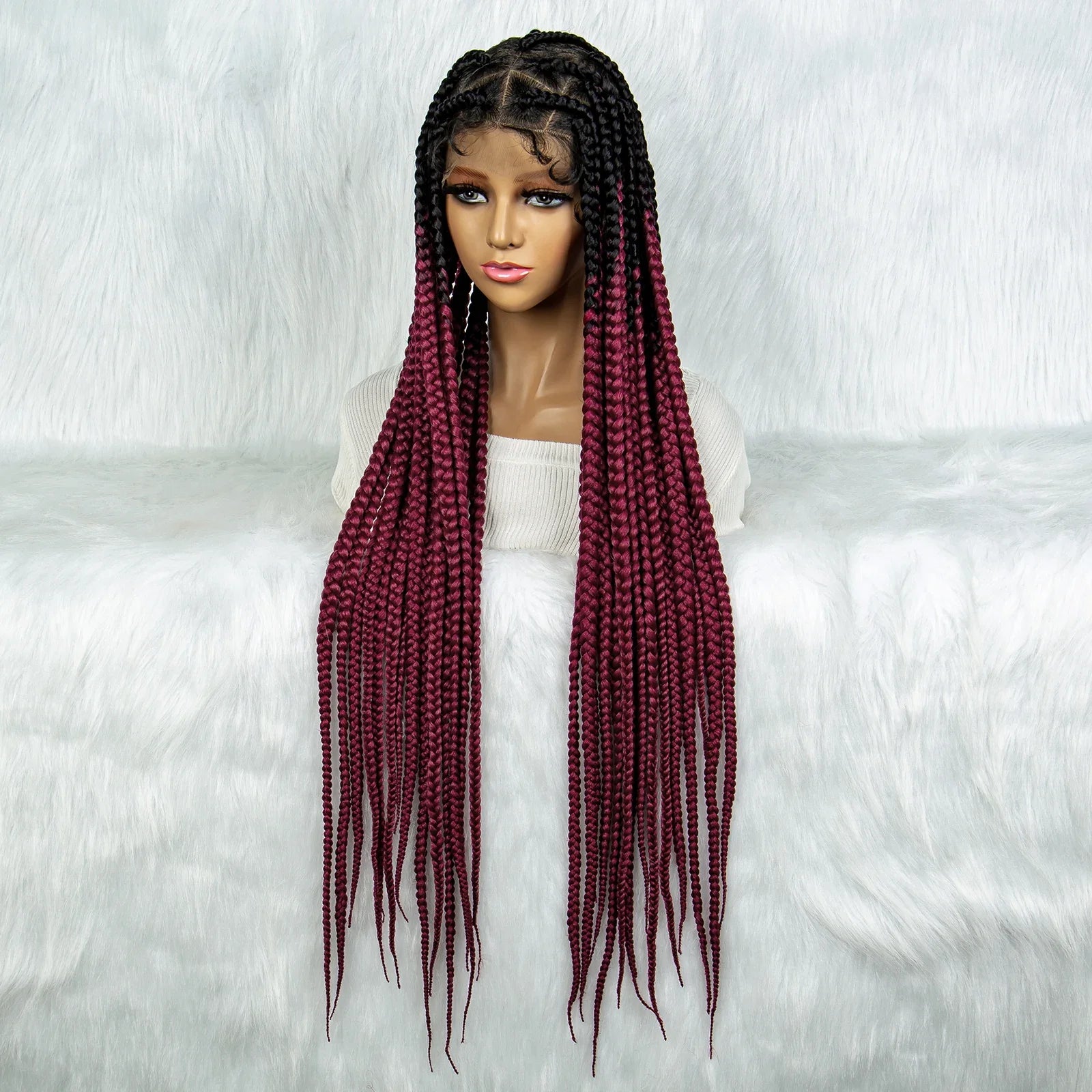 KIMA Colorful Braided Wig | Full Lace | Butterfly Locs & Dreadlocks Options