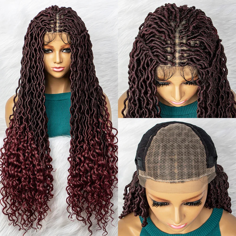Goddess Box Braids Wig | Curly Ends | Full Lace | Crochet Hair | Black Women