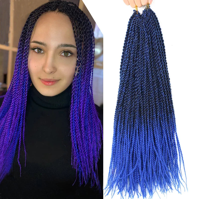 Full Star Senegalese Twist Crochet Braids | 30 Strands/Pack | Ombre Colors