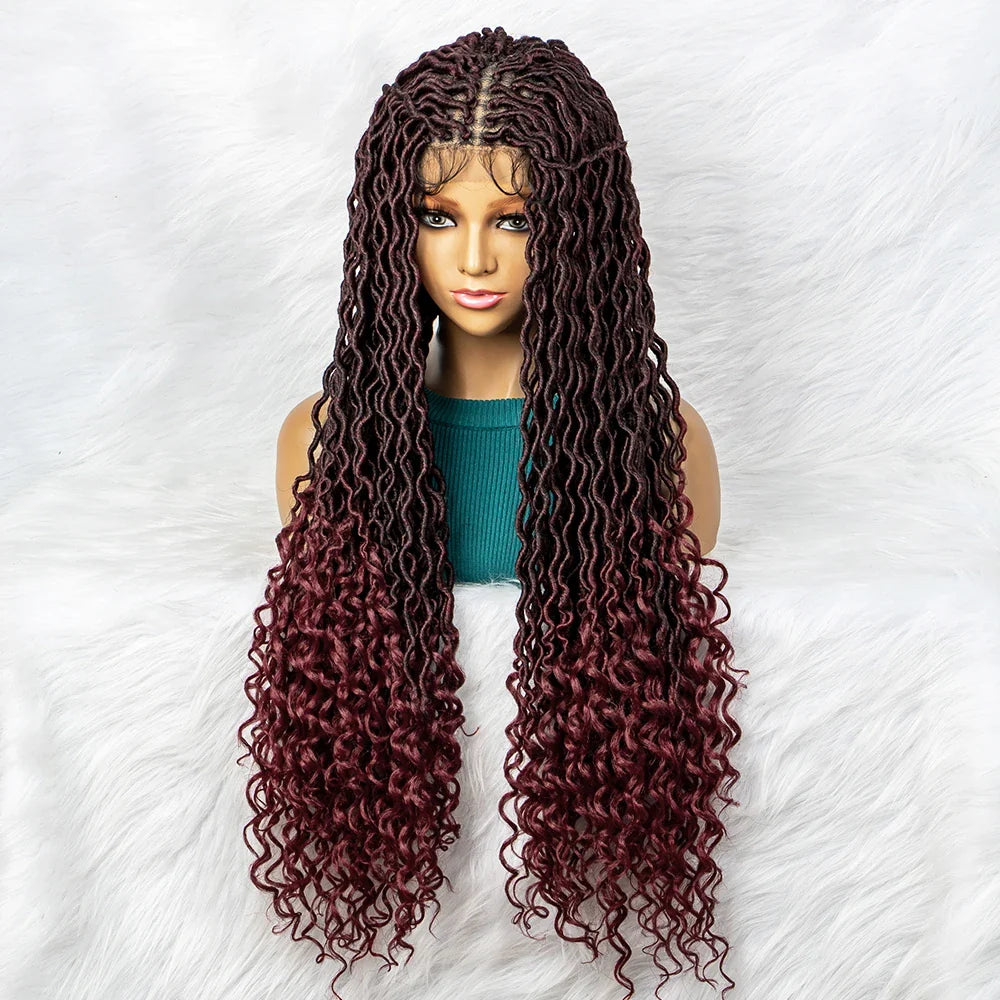 Goddess Box Braids Wig | Curly Ends | Full Lace | Crochet Hair | Black Women
