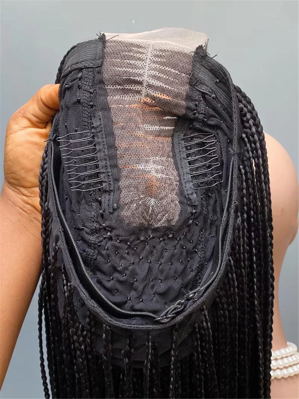 Ready-to-Ship 28" Center Part Box Braids Wig | 13x4 Lace Front | Middle Part | Kanekalon