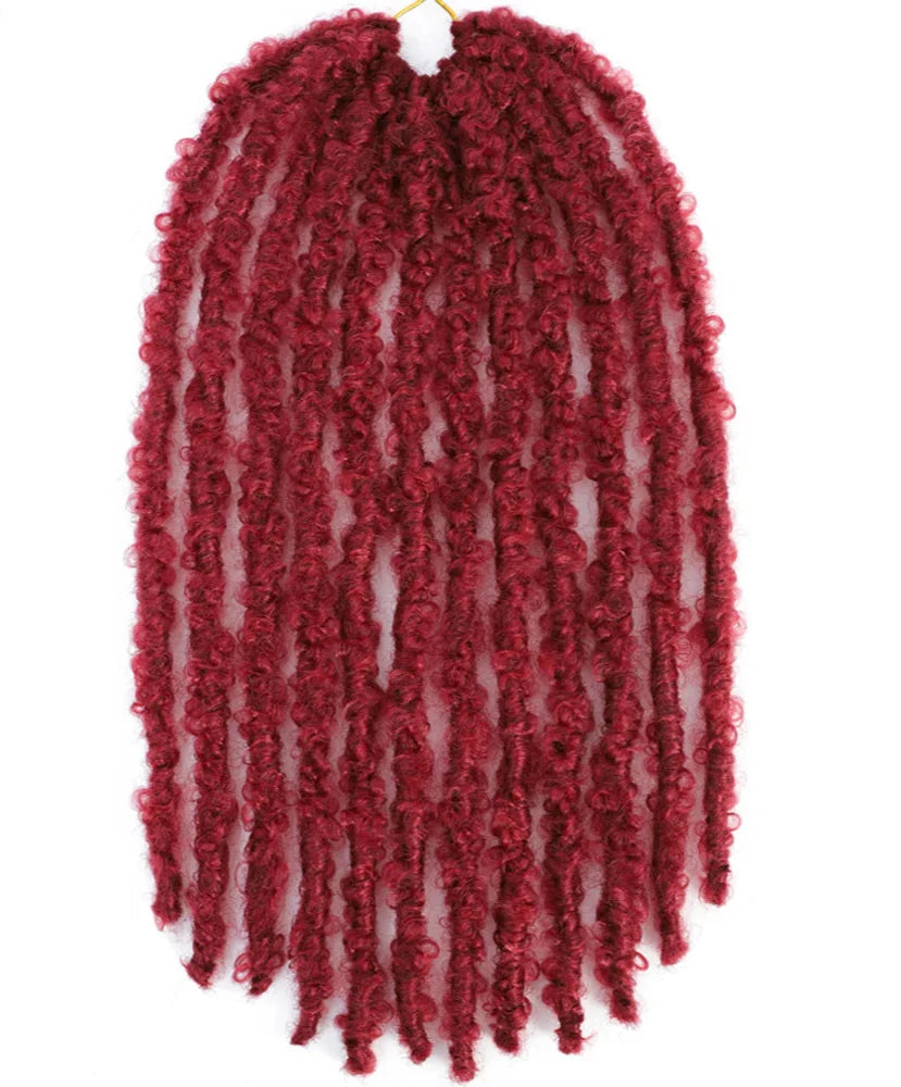 Butterfly Faux Locs Crochet Hair | 12/14" Distressed Goddess Locs | Pre-Looped | 12 Strands/Pack
