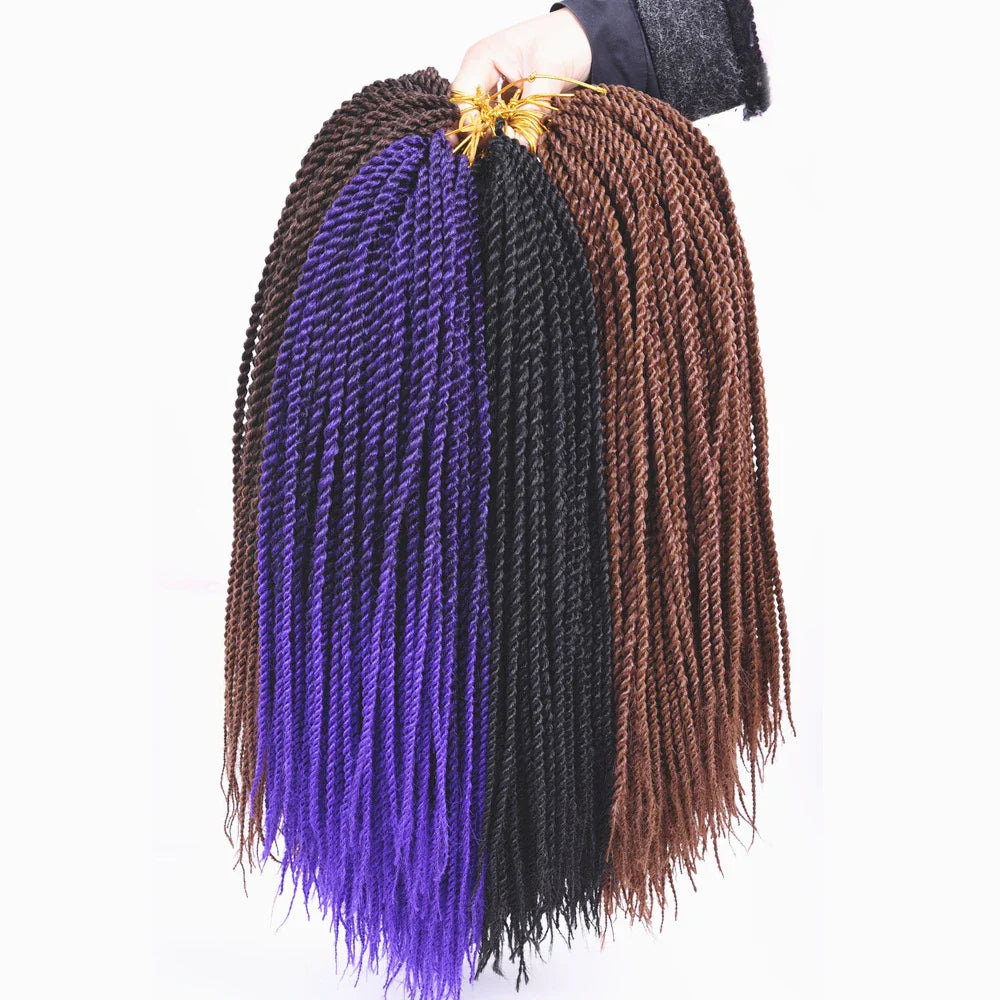 Full Star Senegalese Twist Crochet Braids | 30 Strands/Pack | Ombre Colors