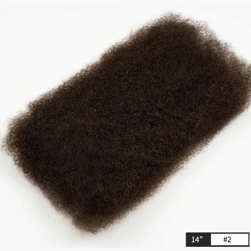 QVR Afro Kinky Curly Bulk Human Hair | No Attachment | Remy Hair | Natural Color | Dreadlock & Braiding Hair