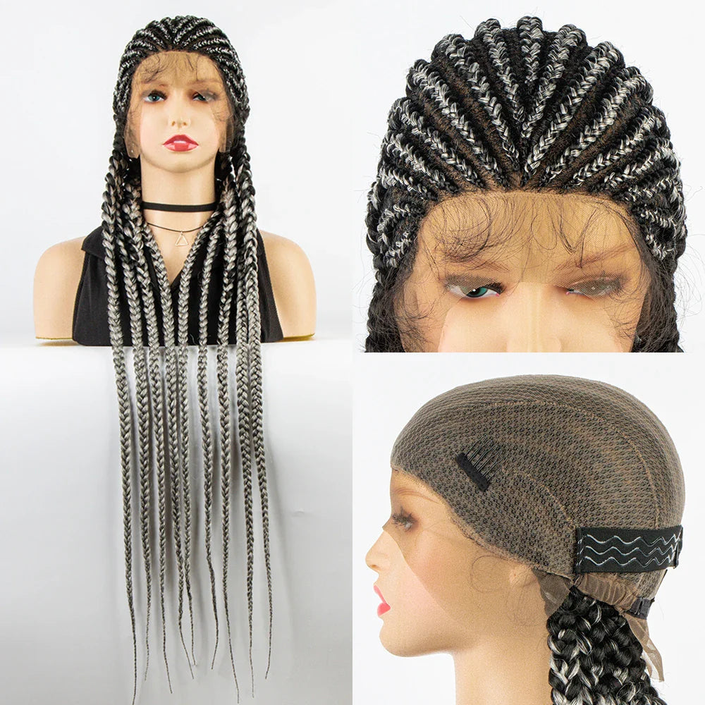 KIMA Cornrow & Box Braids Wig | Full Lace with Baby Hair