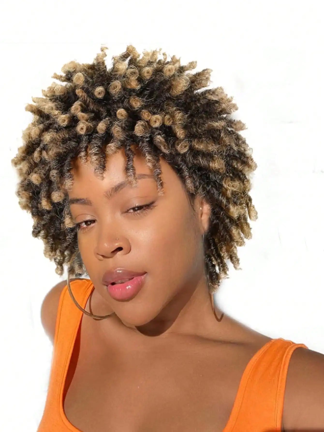 Short Afro Faux Dreads Wig | Heat Resistant Synthetic Braids | Unisex Wig for Black Women & Men