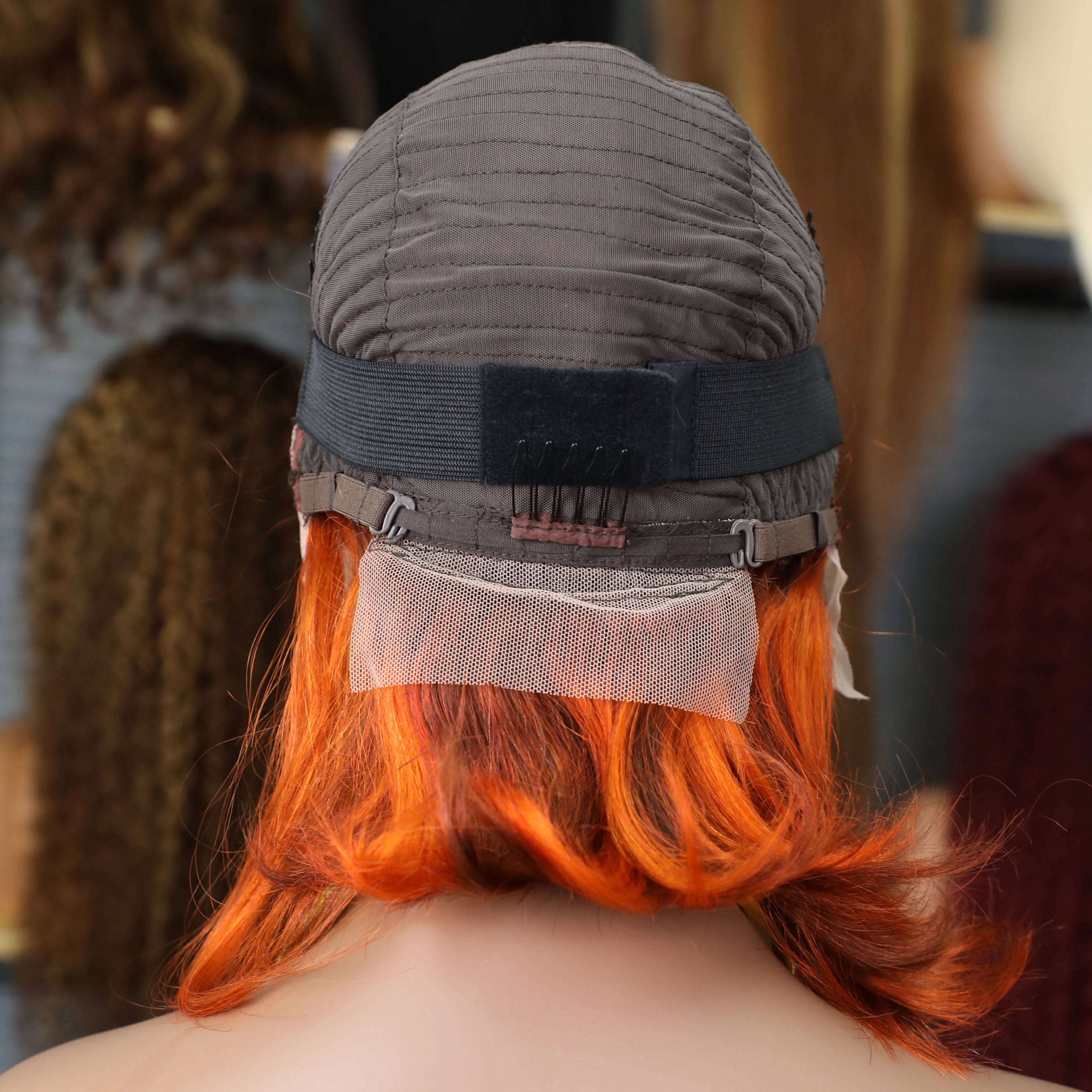Ginger Orange Bob Wig | 13x4 Transparent Lace Front Brazilian Human Hair