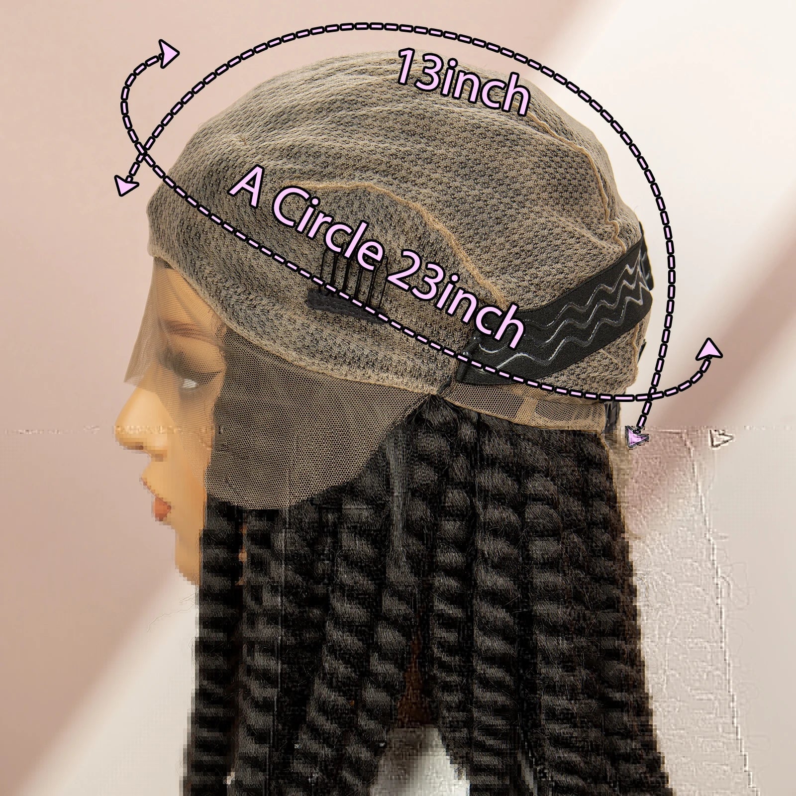 Twisted Braided Wig | Bob Twist Crochet Wig | Full Lace Braided Wig for Black Women | Kanekalon Hair