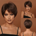 Natural Black Pixie Cut Wig with Fluffy Bangs | Short Layered Heat-Resistant Synthetic Hair for Daily Wear