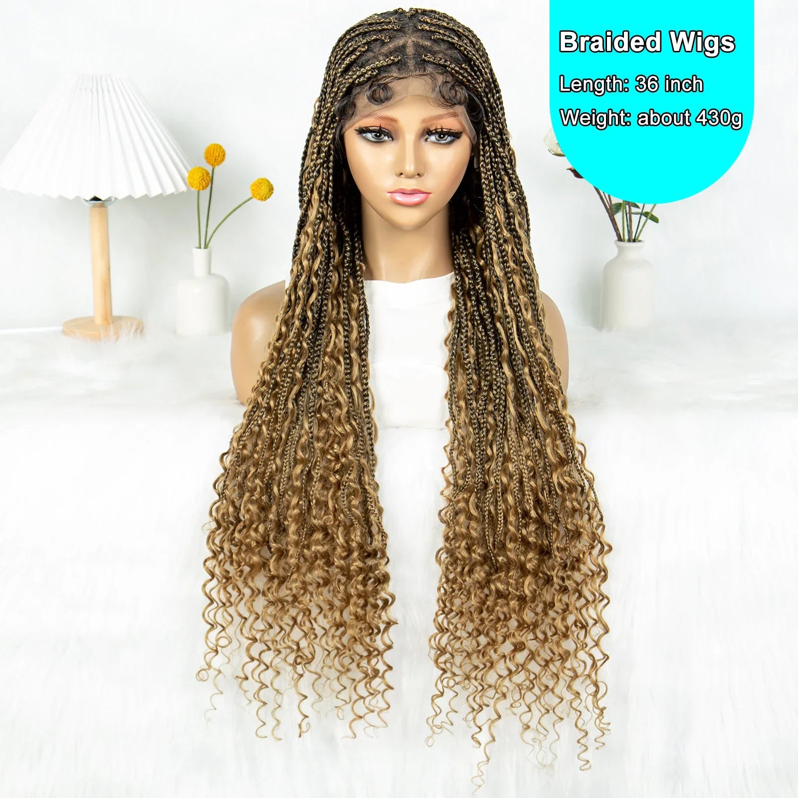 Boho Triangle Knotless Box Braids Wig | Full Lace | Baby Hair | KIMA Synthetic