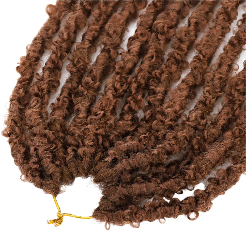 Butterfly Faux Locs Crochet Hair | 12/14" Distressed Goddess Locs | Pre-Looped | 12 Strands/Pack
