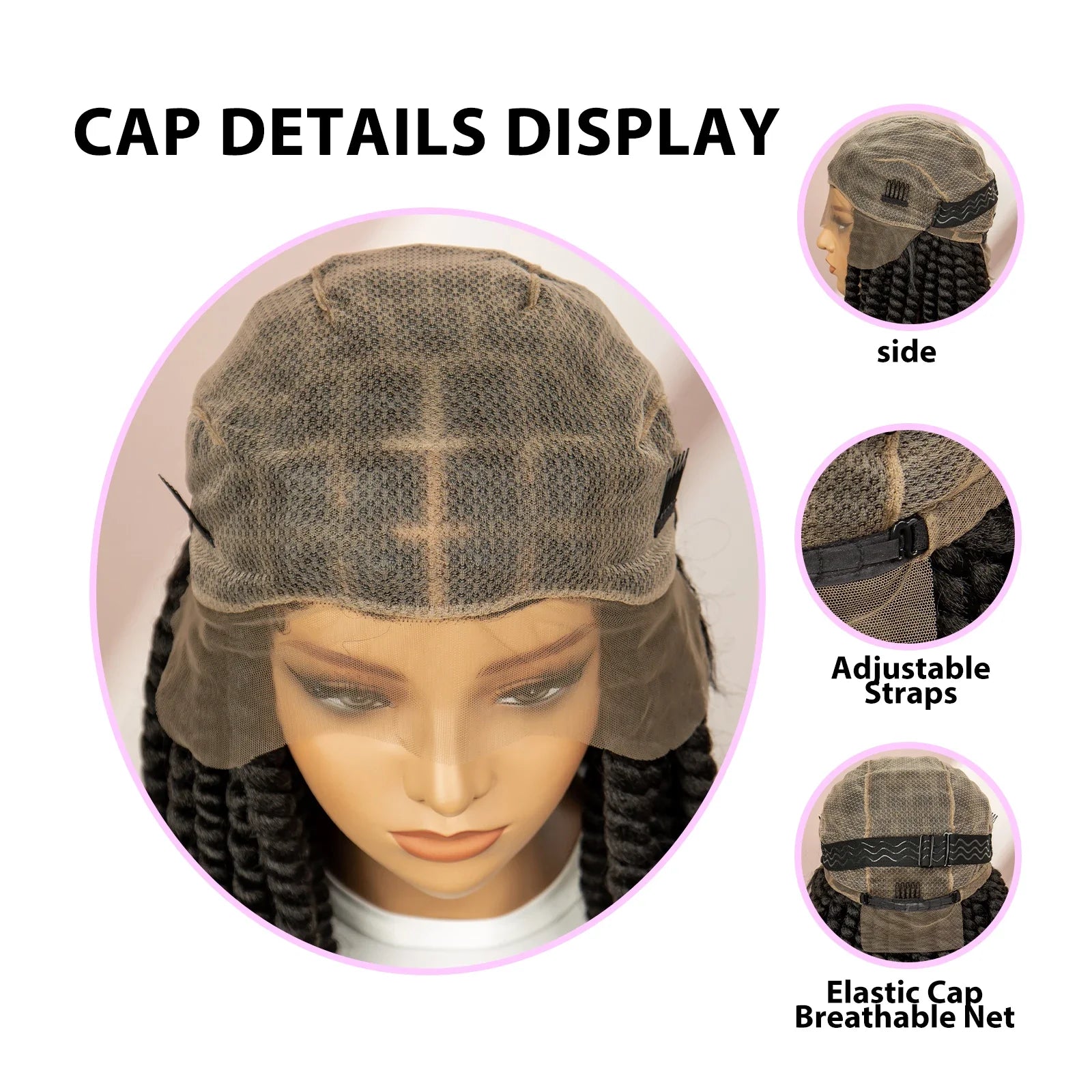 Twisted Braided Wig | Bob Twist Crochet Wig | Full Lace Braided Wig for Black Women | Kanekalon Hair