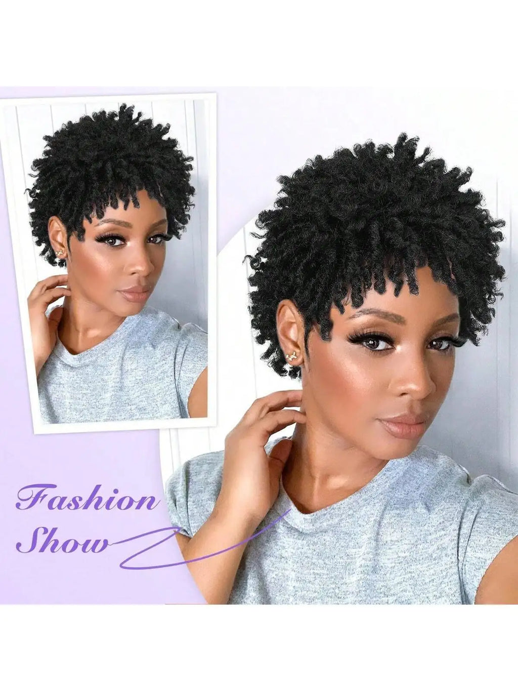 Short Afro Faux Dreads Wig | Heat Resistant Synthetic Braids | Unisex Wig for Black Women & Men
