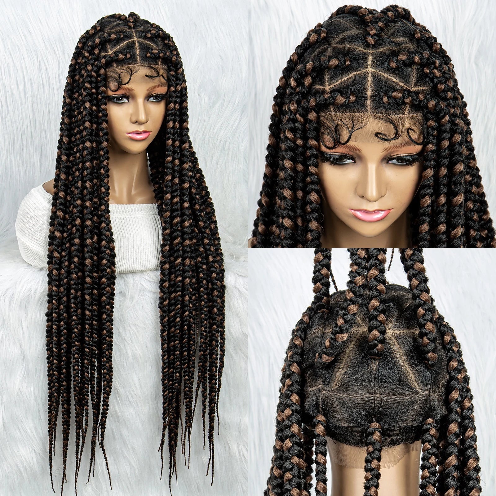 KIMA Colorful Braided Wig | Full Lace | Butterfly Locs & Dreadlocks Options