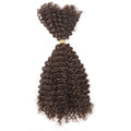 Ombre Honey Blonde Kinky Curly Human Hair Extensions | 50g Peruvian Crochet Bulk Hair (No Weft, Double Drawn)
